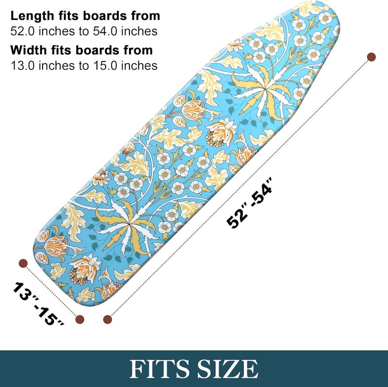 veiox Ironing Board Cover and Pad, (15″X54″) Standard Size, Stain-Resistant & Wrinkle-Free Surface，Thick Padding, Elastic Edge - Image 2